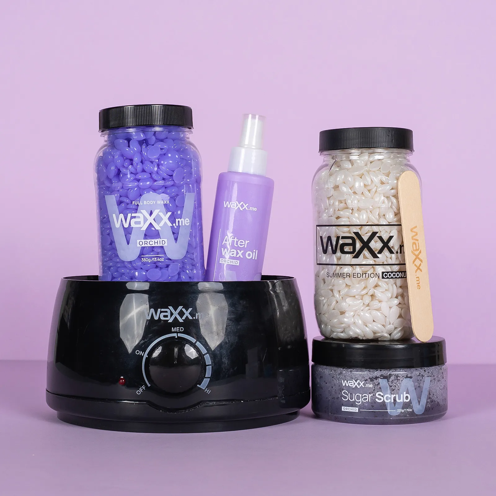 WaXx Box Orchid Glow  + Δώρο Λάδι χρήσης μετά την εφαρμογή του κεριού 